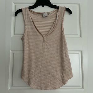 Striped tan and white tank